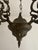 Metal Vintage Art Nouveau Revival Three-Light Chandelier with Opaline Glass Shades, Yugoslavia, 1960s For Sale - Image 7 of 12