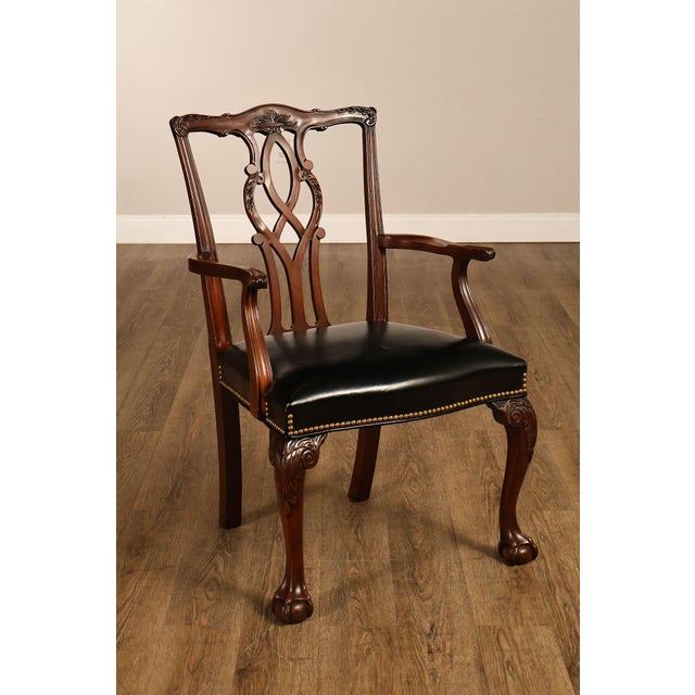 Kindel Furniture Kindel Chippendale Style Set of Six Mahogany Dining Chairs For Sale - Image 4 of 18