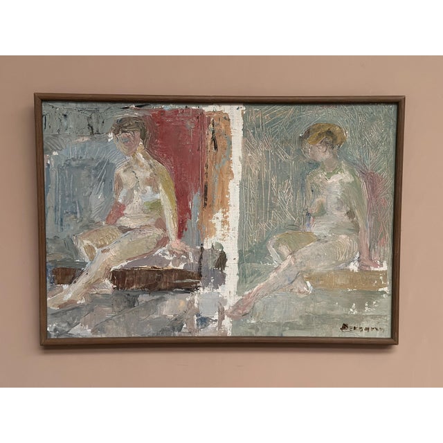 Berggren, Nude Figures, 1960s, Oil Painting on Canvas, Framed For Sale - Image 8 of 16