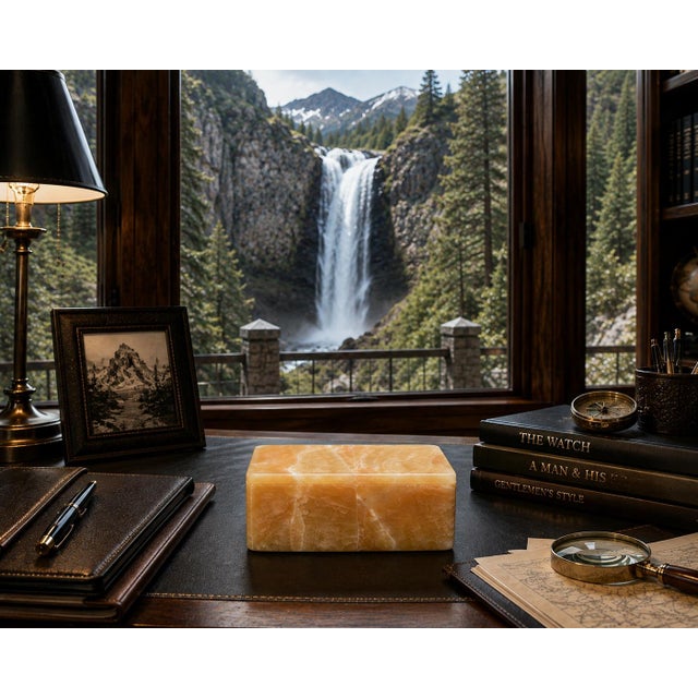 Hand Crafted Honey Onyx Box by Italian Artisan For Sale - Image 4 of 16