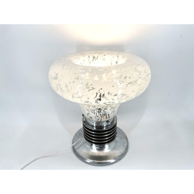 Vintage Light Bulb Table Lamp attributed to AV Mazzega, 1970s, in Good conditions. Designed 1970 to 1979 This piece is...