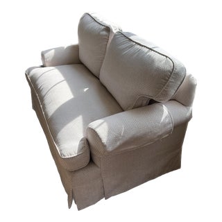 Vintage Custom Made Upholstered Loveseat For Sale