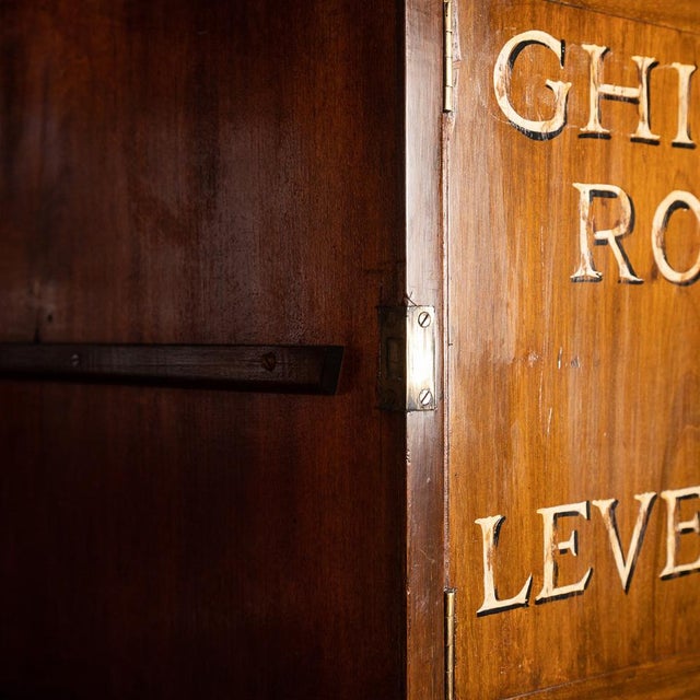 Beige Antique English Estate Office Lockers in Mahogany, 1890 For Sale - Image 8 of 14