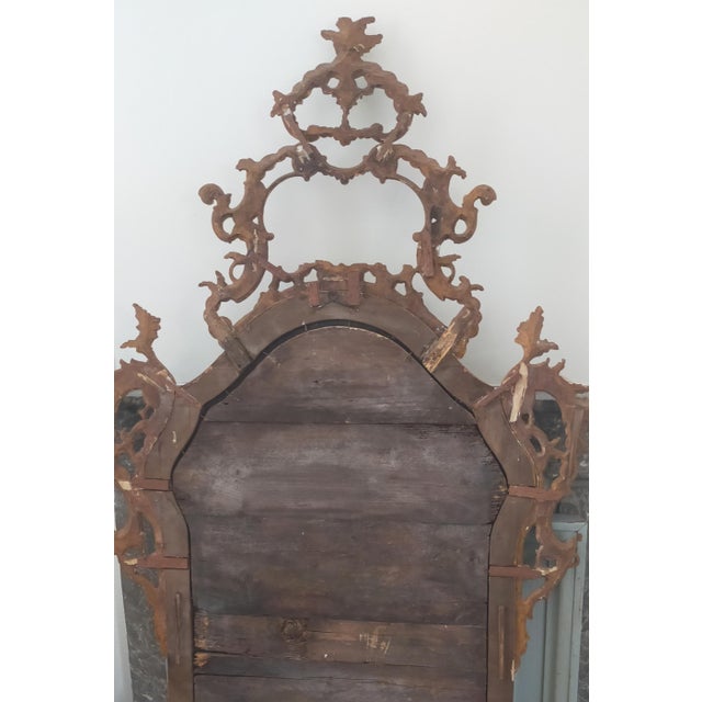 Antique Louis XV Wooden Mirror For Sale - Image 3 of 11