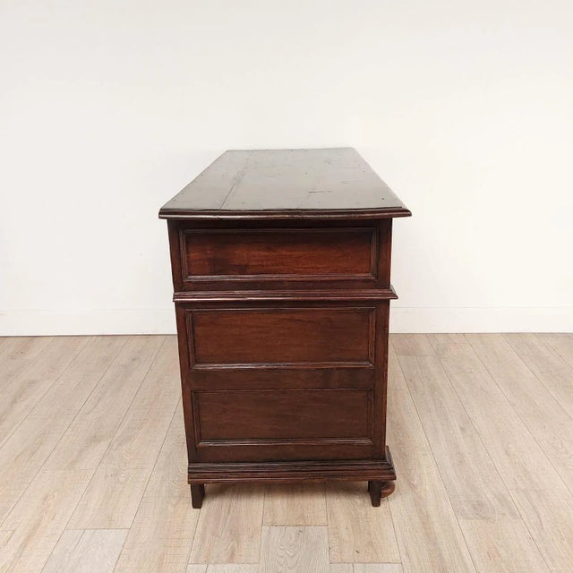 Wood 18th or 19th Century Italian or Spanish Baroque Chest in Oak or Elm, Circa 1800 For Sale - Image 7 of 12