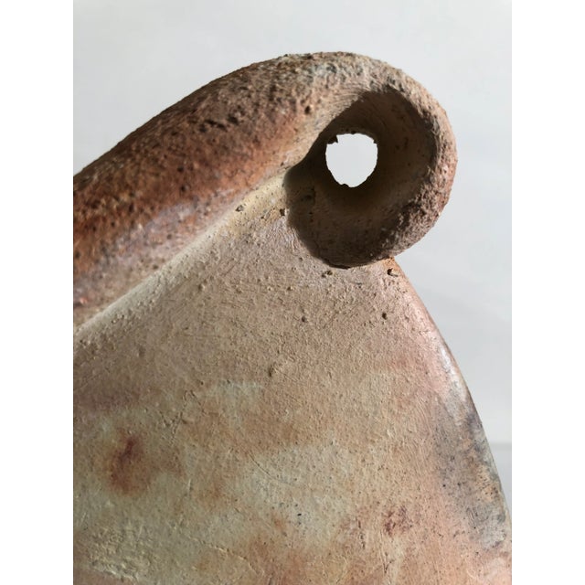 Tuscan Style Salt Glaze Ceramic Vessel Vase, Artist Signed For Sale - Image 6 of 9