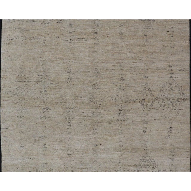 Large Area Modern Moroccan Type All-Neutral Rug in Beige, Cream, and Gray For Sale In Atlanta - Image 6 of 11