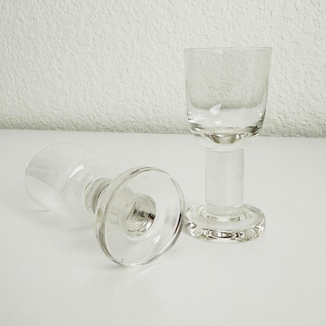 Mid-Century Modern 1970s Pair of Scandinavian Port, Cordial, Aperitif Glasses For Sale - Image 3 of 6