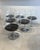 Six "Champagne" chairs by Estelle and Erwin Laverne, made of acrylic, dating from the 1950s, with an aluminum base and a...