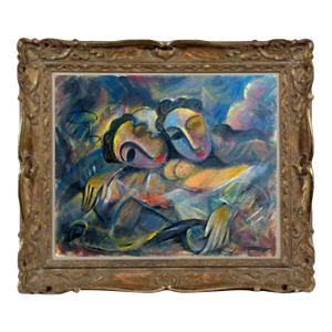 Lovers, Original Painting by Reza Afrookhteh