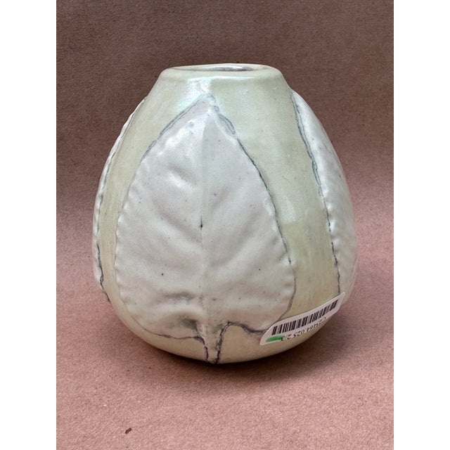 Arts & Crafts Arts & Crafts Hampshire Experimental White / Black Art Pottery Vase For Sale - Image 3 of 7