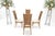 Set 4 Burl Wood Cane Back NEW Upholstery Dining Chairs Mid Century Modern MINT! For Sale - Image 9 of 15