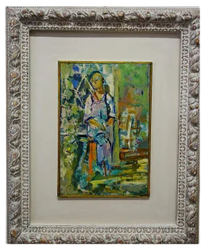 Gleb Savinov, Woman on the Veranda, 1987
