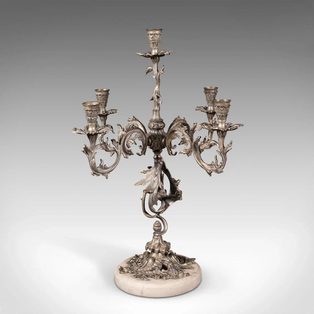 1900s France antique バルテュス的天使とテーブルセンター 1910s Pair, Antique Edwardian French Decorative Candelabra