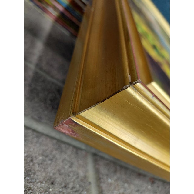 Late 20th Century Framed Signed Zhao Song Lilypads in Evening Oil on Canvas For Sale In Greensboro - Image 6 of 10