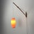 Wood Scandinavian Teak Wall Lamp with Pink Pleated-Shade, 1960s For Sale - Image 7 of 10