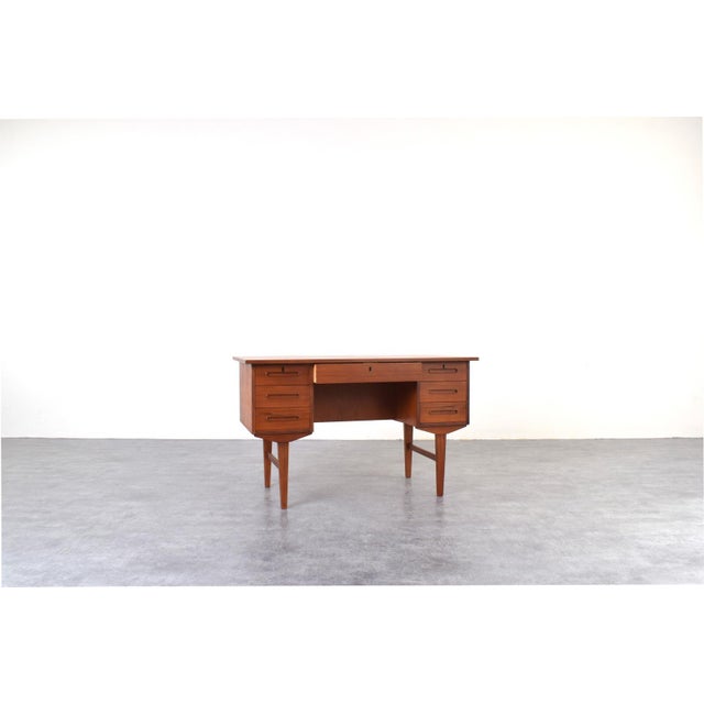 Mid-Century Modern Mid-Century Modern Danish Teak Executive Desk, 1960s For Sale - Image 3 of 18