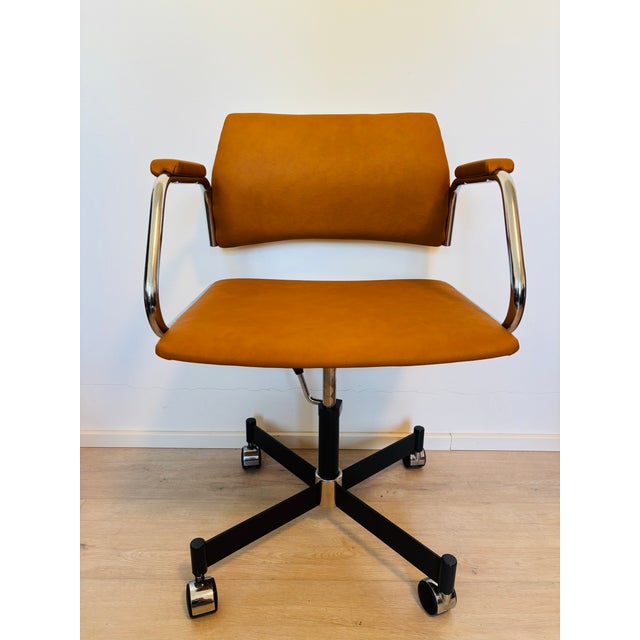 Vintage Dijon Model K-380 Office Chair by Kovona, Czechoslovakia, 1970s, in Restored conditions. Designed 1960 to 1969...
