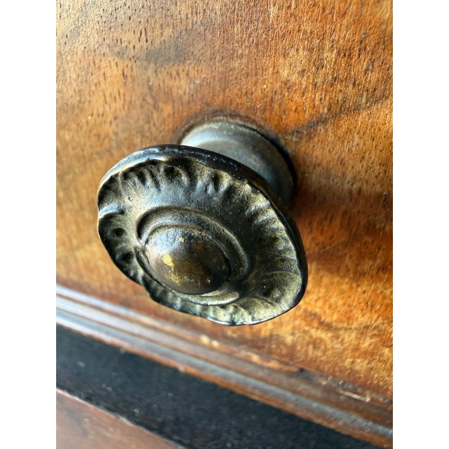 Four Vintage decorative brass drawer knob with floral detailing