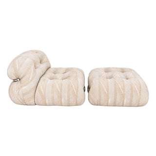 “”Soriana” Lounge Chair & Ottoman by Afra & Tobia Scarpa for Cassina, 1960 For Sale