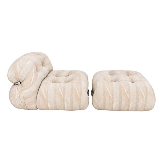 “Soriana” Lounge Chair & Ottoman by Afra & Tobia Scarpa for Cassina, 1960 For Sale