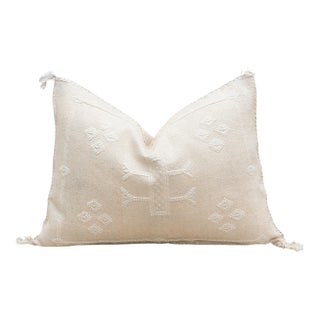 Sidi Sand Silk Rug Lumbar Pillow For Sale