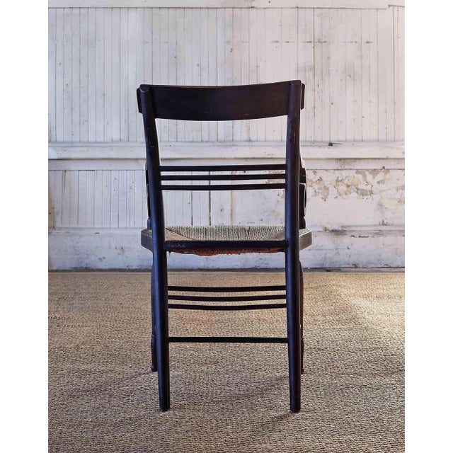 Fancy Armchair Antique With Rush Seat For Sale In Providence - Image 6 of 10