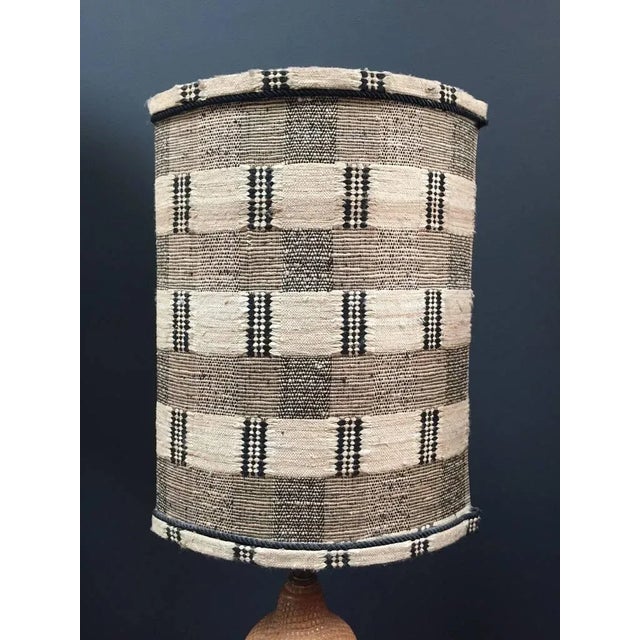 Mid 20th Century Buddhist Table Lamp With Tribal Shade For Sale - Image 5 of 6