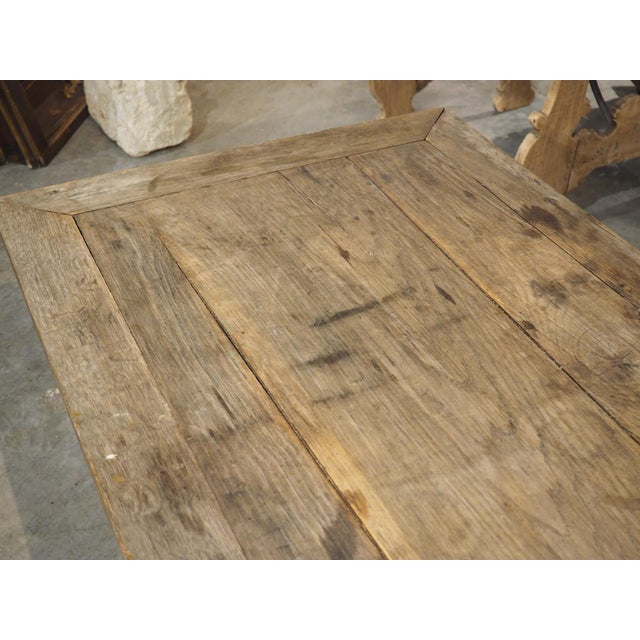 Brown Antique French Painted Cast Iron and Oak Table From Alsace, Circa 1900 For Sale - Image 8 of 18