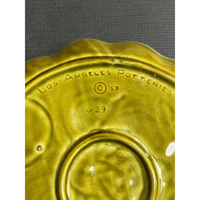 California Pottery 1950s Hand-Painted California Pottery Chip & Dip Serving Platter For Sale - Image 4 of 11