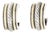 David Yurman Cable Hoop Earrings, Sterling Silver & 14k Yellow Gold, Length .75 For Sale