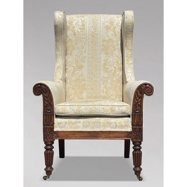 Antique William IV Mahogany Wing Back Chair, 1830 For Sale - Image 10 of 10