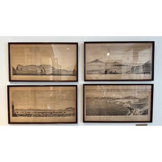 A stunning set of four 1785 engravings depicting the attack on Gibraltar, September 13, 1782. Engraved by Henry Roberts...