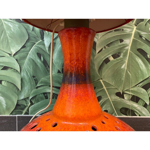 Large Mid-Century Floor Lamp by Walther Gerhards for Bay Keramik For Sale - Image 6 of 16