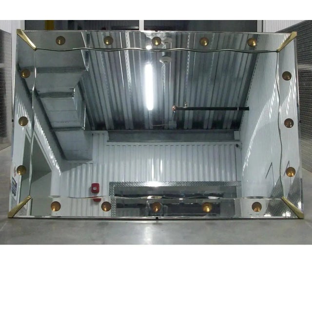 Art Deco Rare Art Deco Gold Dots Venetian Mirror Extra Large on Sale $3995 Read Below For Sale - Image 3 of 10