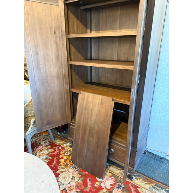 Restoration Hardware Maison Armoire, Antiqued Coffee For Sale - Image 10 of 12