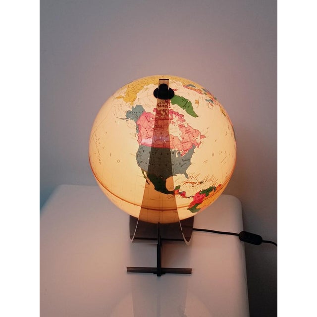 Illuminated Terrestrial Globe from Nova Rico, Florence, Italy, 1969 For Sale - Image 15 of 16