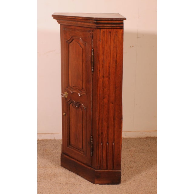 Wood 18th Century Louis XV Style Oak Corner Cabinet For Sale - Image 7 of 9