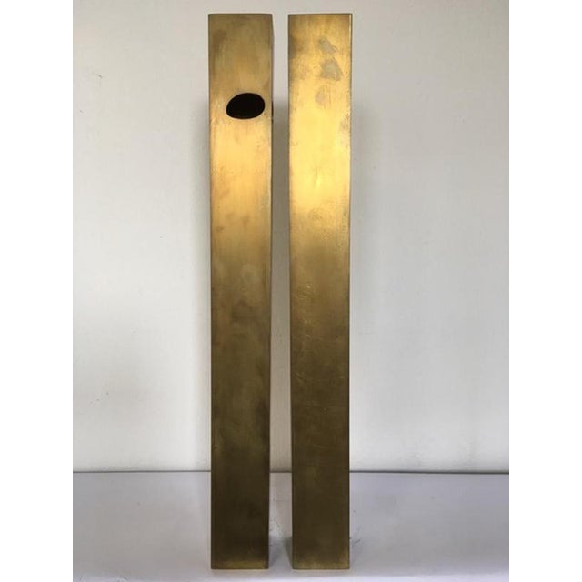 Roberto Vecchione, The Skyscrapers Abstract Sculptures, 1998, Brass, Set of 2 For Sale - Image 14 of 18