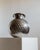 Metal Vintage Nickel-Plated Brass Vase with Hand-Hammered Fruit and Leaf Relief, Italy, 1960s For Sale - Image 7 of 15