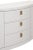 Matthew Izzo Home Paulina Curved Front White Linen Wrapped Buffet For Sale In New York - Image 6 of 9