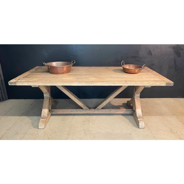 Vintage Farmhouse Dining Table in Pine, 1920 For Sale - Image 16 of 18
