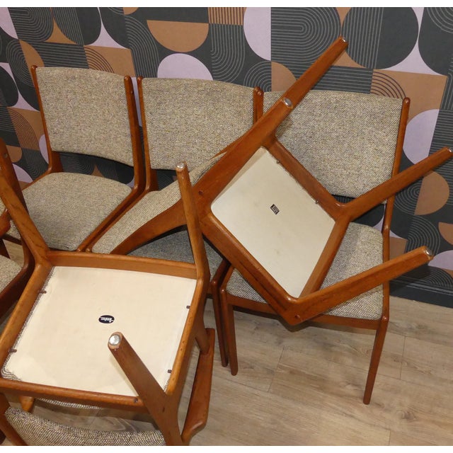 Vintage Teak Dining Chairs from IMHA, 1960s, Set of 6 For Sale - Image 9 of 18