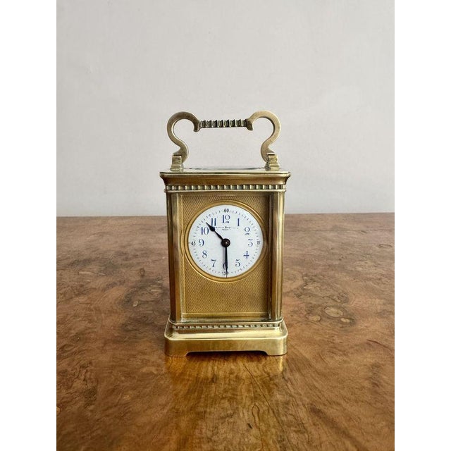 Metal 19th Century Brass Carriage Clock, 1880 For Sale - Image 7 of 7