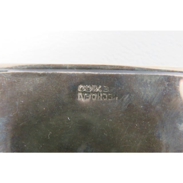 Silver Alpaca Silver and Abalone Wood Lined Footed Trinket Box 4636b For Sale - Image 8 of 12