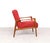 1950s Vintage Danish Wooden Armchairs with Coral Fabric, 1950s, Set of 2 For Sale - Image 5 of 13