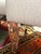 Mid-Century Modern Custom Made Acrylic and Woven Cream Upholstered Ottomans a Pair For Sale - Image 3 of 9