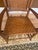 1910s Antique Oak Rocking Chair With Woven Splint Seat and Back For Sale - Image 5 of 16