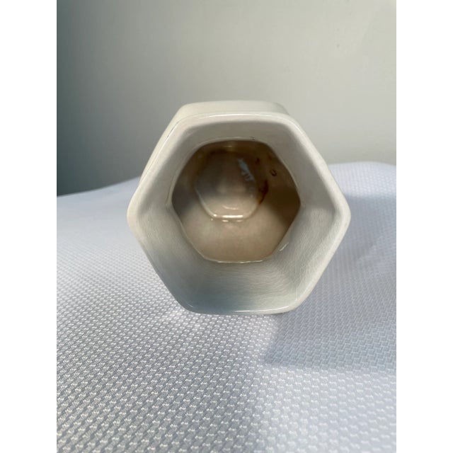 Small Chinoiserie Blue and White Hand Painted Vase For Sale - Image 6 of 11