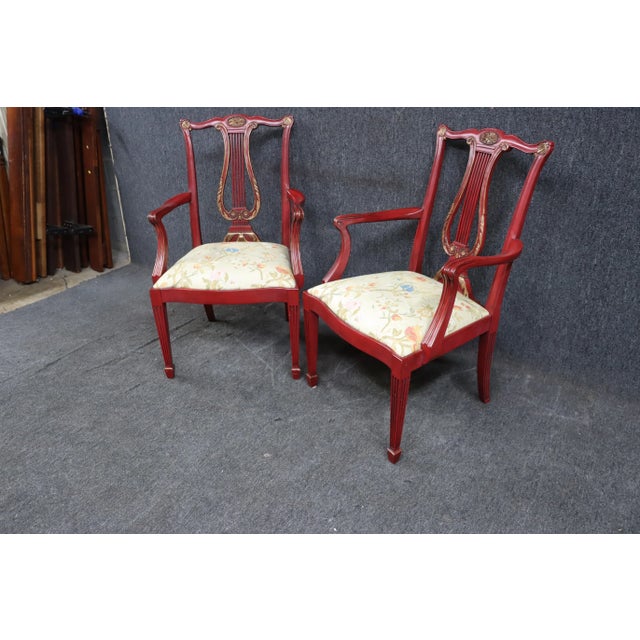 Henkel Harris Harp-Back Armchairs - a Pair For Sale In Philadelphia - Image 6 of 13